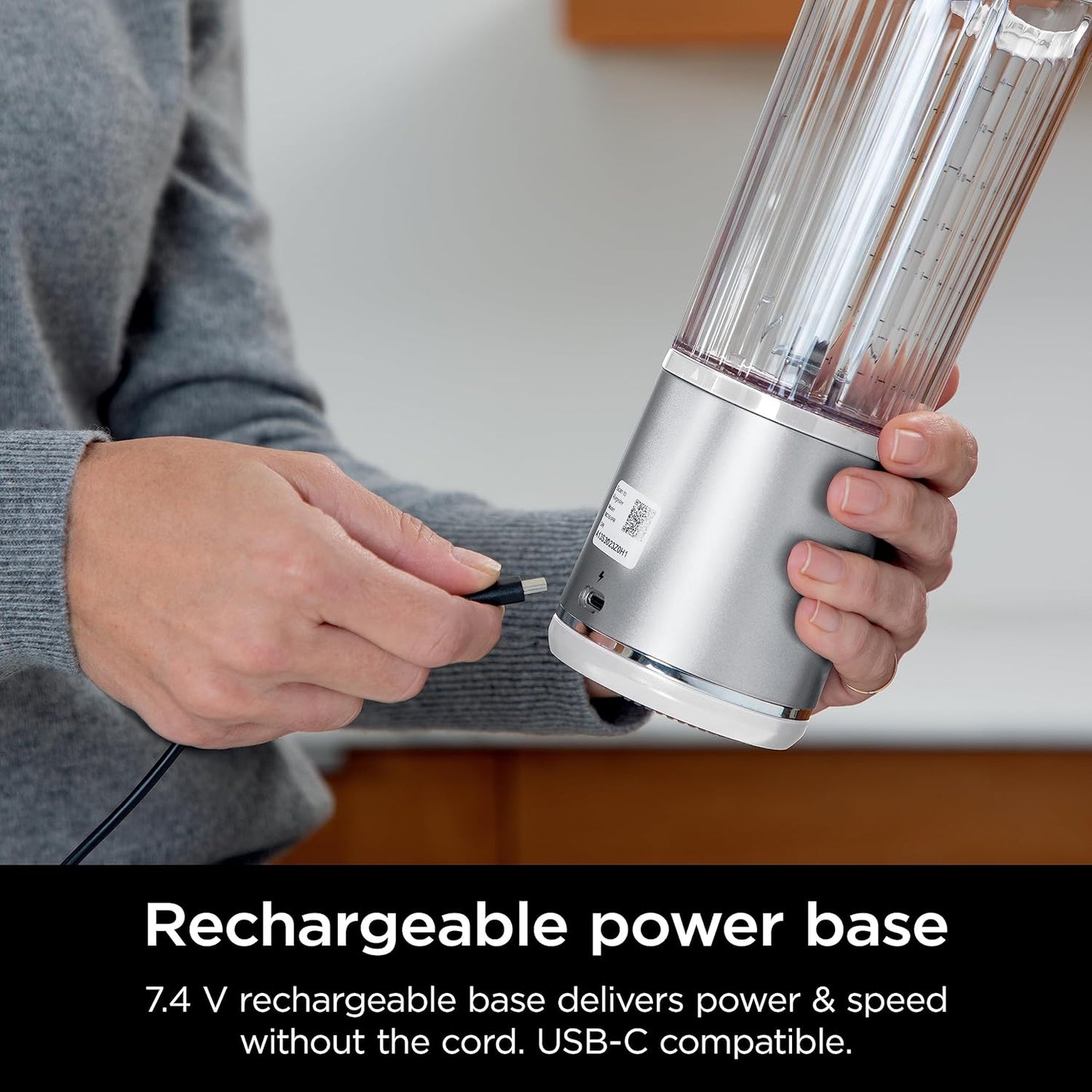 Ninja BC151BK Blast Portable Blender, Cordless, 18oz. Vessel, Personal Blender-for Shakes & Smoothies, BPA Free, Leakproof-Lid & Sip Spout, USB-C Rechargeable, Dishwasher Safe Parts, Black