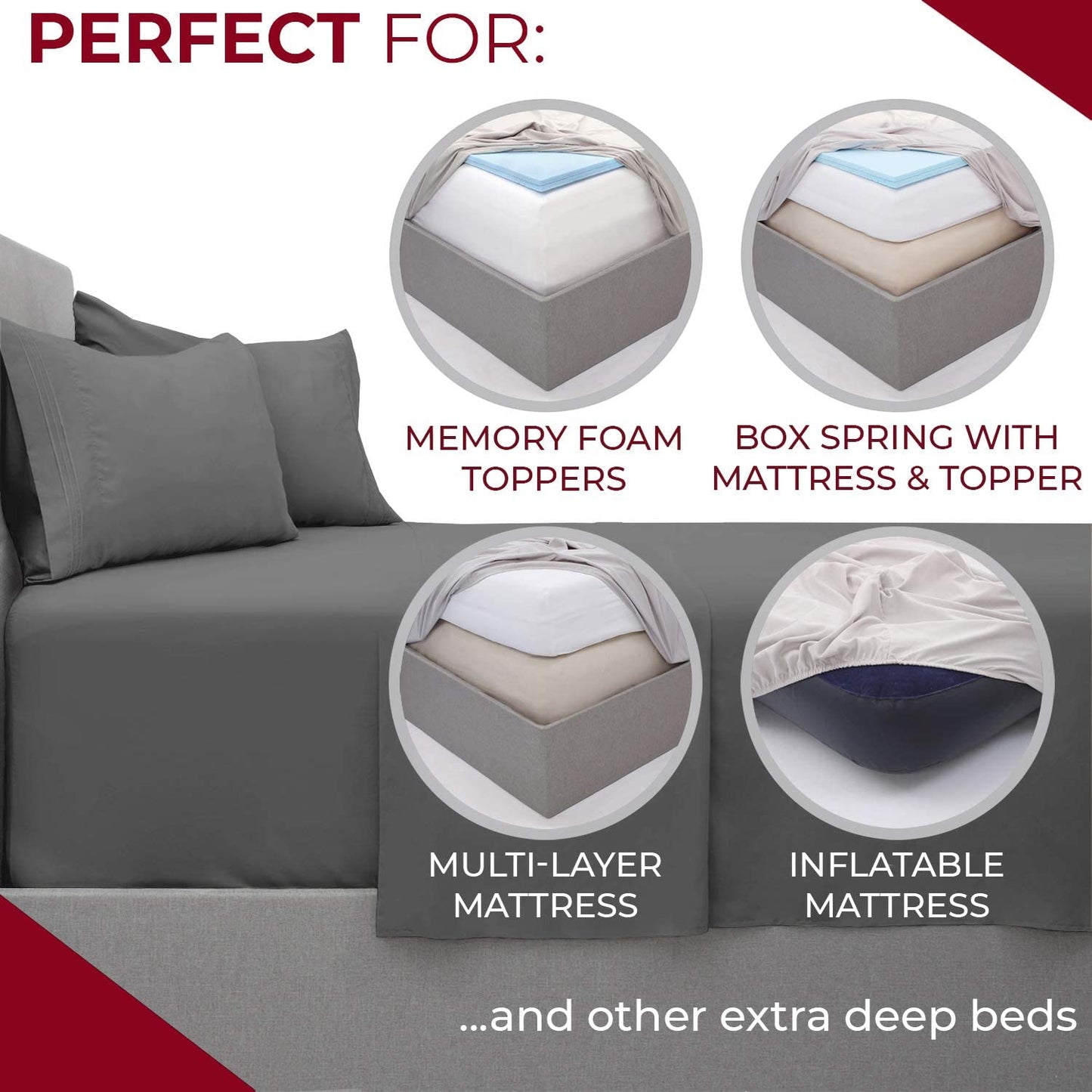 Queen Sheet Sett- 4 Piece