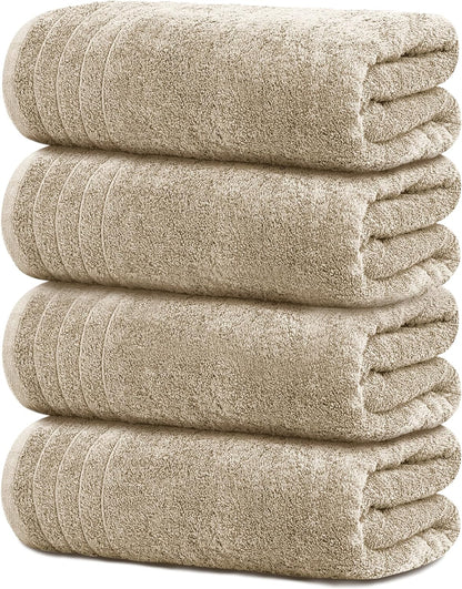 Tens Towels Extra Large Bath Towels 30 x 60 Inches, 100% Cotton, Larger & Lighter, Quicker to Dry, Lighter Weight, Super Soft and Absorbent, Perfect Bathroom Towels