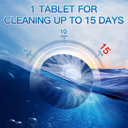 Vacplus Automatic Toilet Bowl Cleaner Tablets, Bathroom Toilet Tank Cleaner (12 PACK), VA-T165