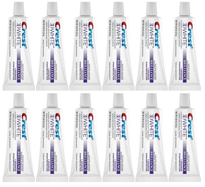 Crest 3D White Advanced Luminous Mint Teeth Whitening Toothpaste, 3.7 oz Pack of 4 - Helps Remove Surface Stains, Whitens Teeth, Strengthens Tooth Enamel, Protects Against Cavities