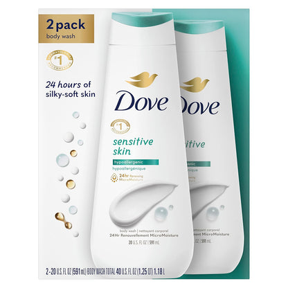 Dove Hypoallergenic Body Wash To Moisturize Sensitive Skin Body Wash For Sensitive Skin Sulfate And Paraben Free 34oz