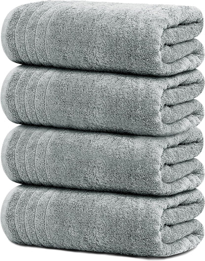 Tens Towels Extra Large Bath Towels 30 x 60 Inches, 100% Cotton, Larger & Lighter, Quicker to Dry, Lighter Weight, Super Soft and Absorbent, Perfect Bathroom Towels