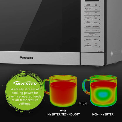 Panasonic Microwave Oven NN-SN686S Stainless Steel Countertop/Built-In with Inverter Technology and Genius Sensor, 1.2 Cubic Foot, 1200W