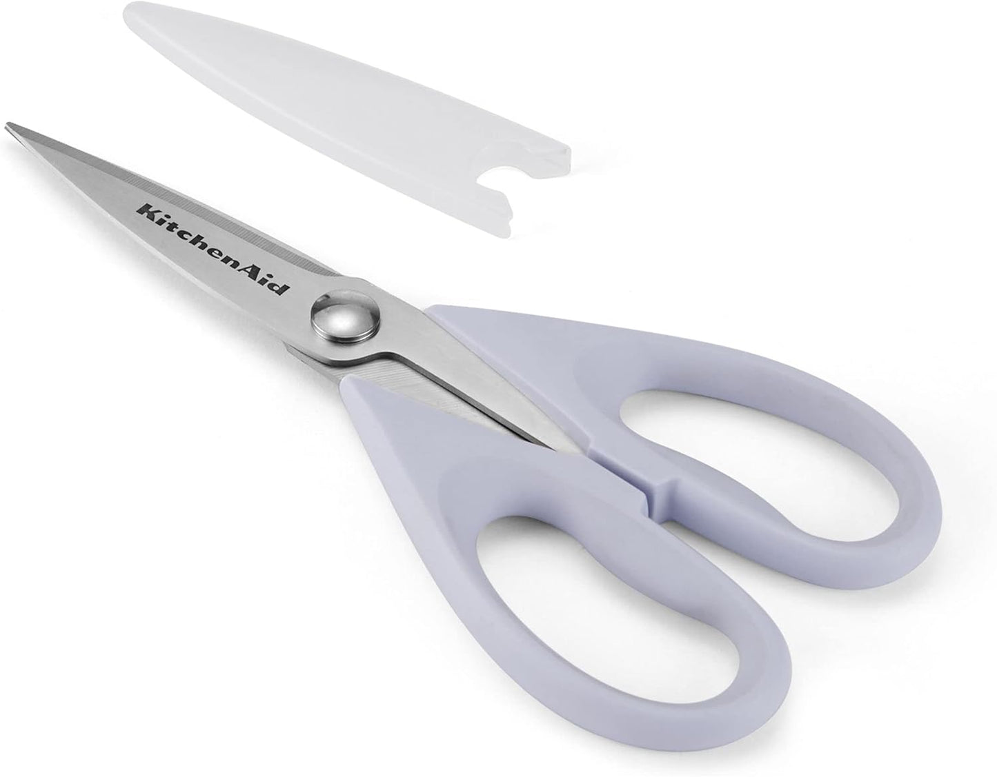 KitchenAid All Purpose Kitchen Shears with Protective Sheath for Everyday use, Dishwasher Safe Stainless Steel Scissors with Comfort Grip, 8.72-Inch, Black