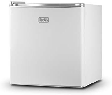 BLACK+DECKER BCRK17B Compact Refrigerator Energy Star Single Door Mini Fridge with Freezer, 1.7 Cubic Feet, Black