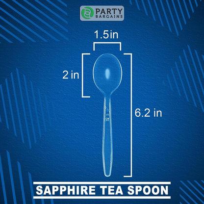 Party Bargains Disposable Cutlery set, SAPPHIRE Design, Clear Color, 360 Pieces: 180 Forks, 120 Spoons, 60 Knives
