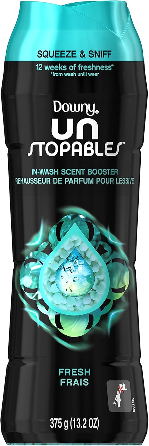 Downy Unstopables In Wash Scent Booster Beads, Fresh Scent, 24 oz, Downy Scent Booster Beads, Unstoppable Laundry Beads, Odor Protection