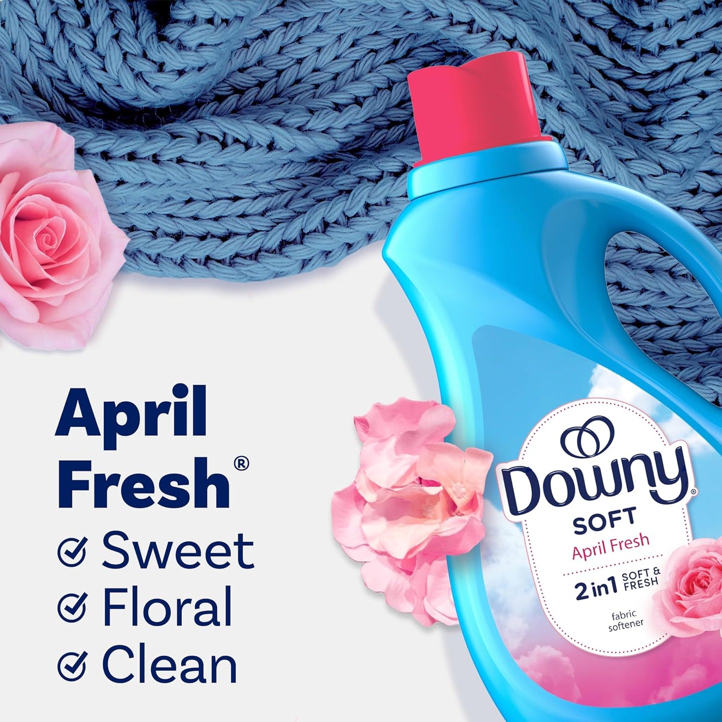 Downy Fabric Softener Liquid, Cool Cotton Scent, 140 fl oz, 190 Loads