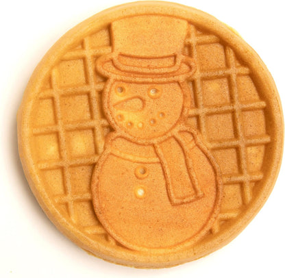 Nostalgia MyMini Cars and Trucks Shape Electric Waffle Maker, 5-Inch Non-Stick Griddle for Waffles, Hash Browns, Eggs, and More, Yellow