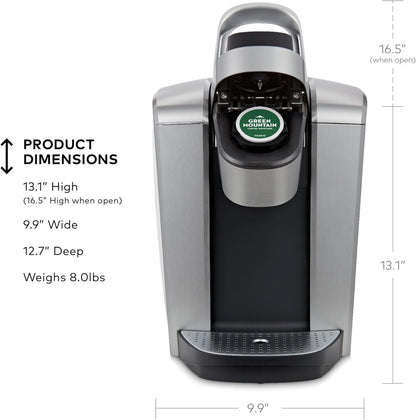 Keurig K-Elite Single Serve K-Cup Pod Coffee Maker, with Strength and Temperature Control, Iced Coffee Capability, 8 to 12oz Brew Size, Programmable, Brushed Slate