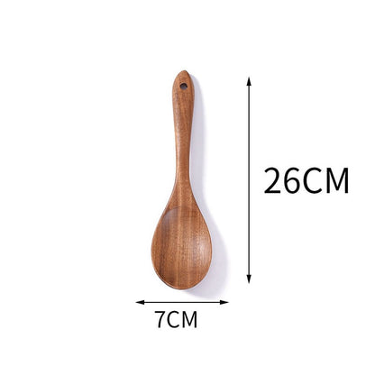 Eco-Friendly Teak Wood Kitchen Spoon Set