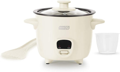 DASH Mini Rice Cooker Steamer with Removable Nonstick Pot, Keep Warm Function & Recipe Guide, .5 Quart, for Soups, Stews, Grains & Oatmeal - Aqua