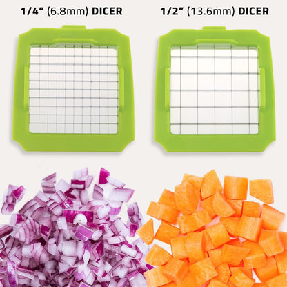 Mueller Pro-Series 10-in-1, 8 Blade Vegetable Chopper, Onion Mincer, Cutter, Dicer, Egg Slicer with Container, French Fry Cutter, Potato Slicer, Home Essentials & Kitchen Gadgets, Salad Chopper