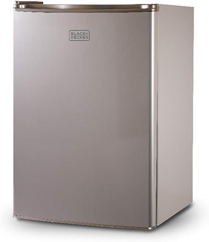 BLACK+DECKER BCRK17B Compact Refrigerator Energy Star Single Door Mini Fridge with Freezer, 1.7 Cubic Feet, Black