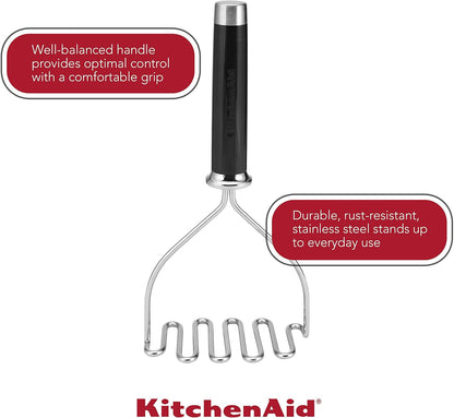 KitchenAid Classic Pizza Wheel with Sharp Blade For Cutting Through Crusts, Pies and More, Built In Finger Guard for Safety and Comfort Grip to Protect Fingers, Dishwasher Safe, 9-Inch, Black