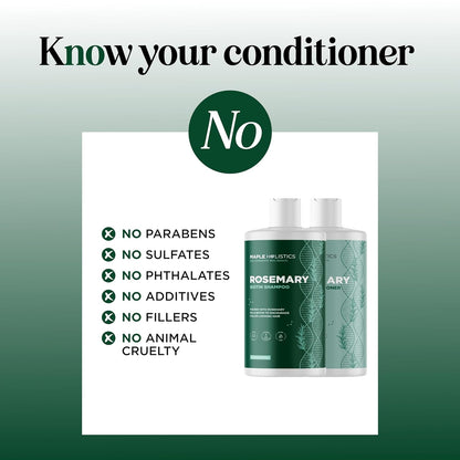 Volumizing Biotin Shampoo and Conditioner Set - Sulfate Free Shampoo and Conditioner for Dry Damaged Hair Care - Thinning Hair Shampoo and Conditioner with Nourishing Biotin and Rosemary Oil (8oz)