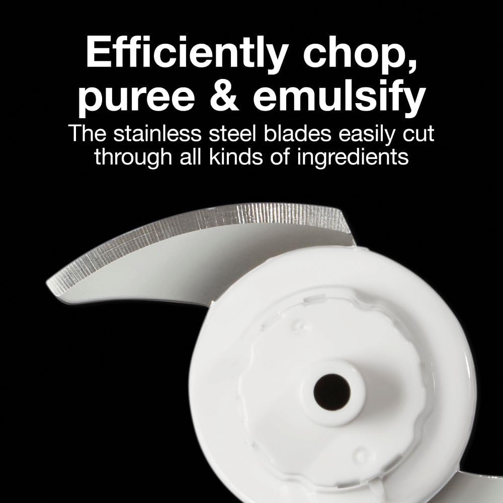 Proctor Silex Durable Electric Vegetable Chopper & Mini Food Processor for Chopping, Puree & Emulsify, 1.5 cups, Black