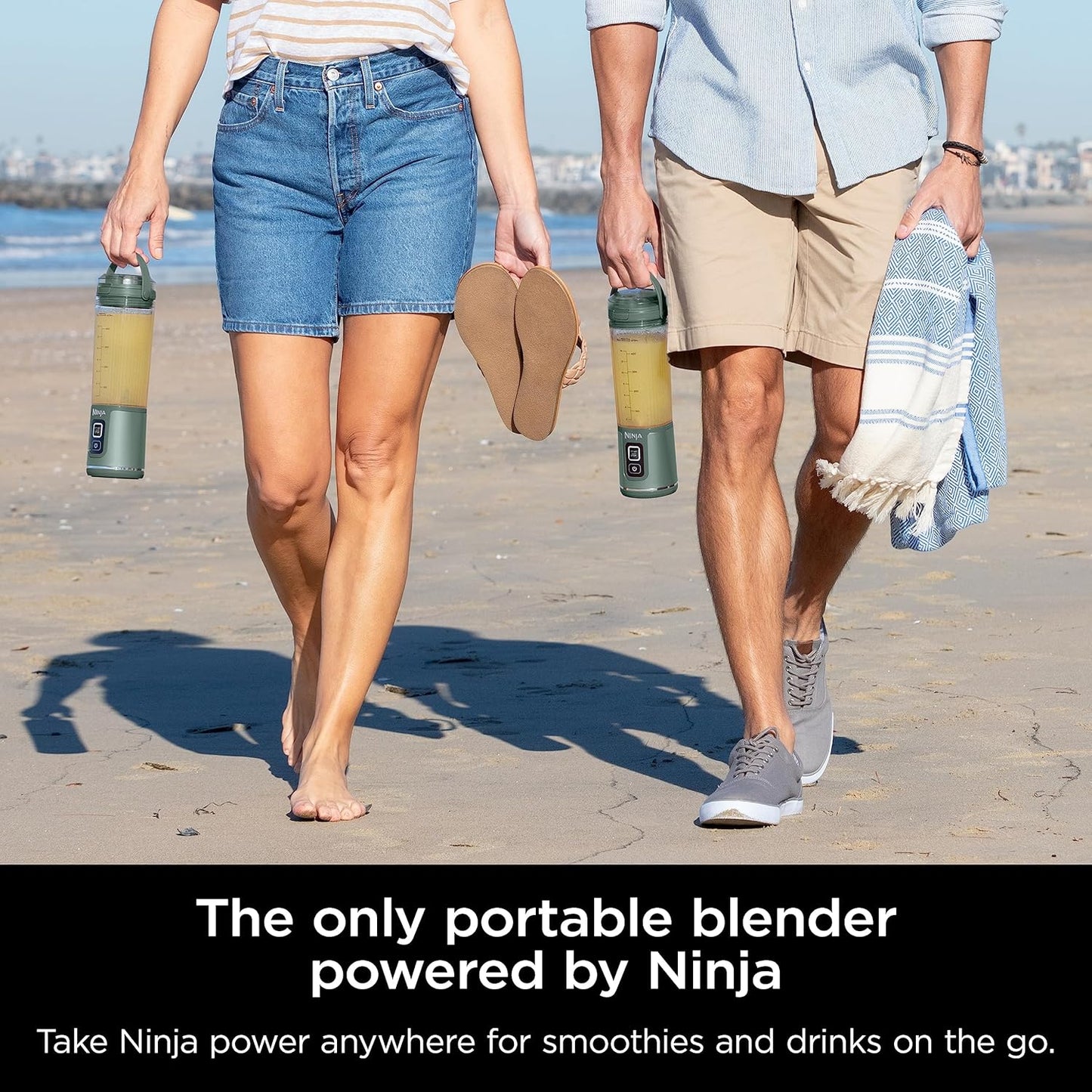 Ninja BC151BK Blast Portable Blender, Cordless, 18oz. Vessel, Personal Blender-for Shakes & Smoothies, BPA Free, Leakproof-Lid & Sip Spout, USB-C Rechargeable, Dishwasher Safe Parts, Black