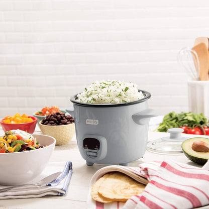 DASH Mini Rice Cooker Steamer with Removable Nonstick Pot, Keep Warm Function & Recipe Guide, .5 Quart, for Soups, Stews, Grains & Oatmeal - Aqua