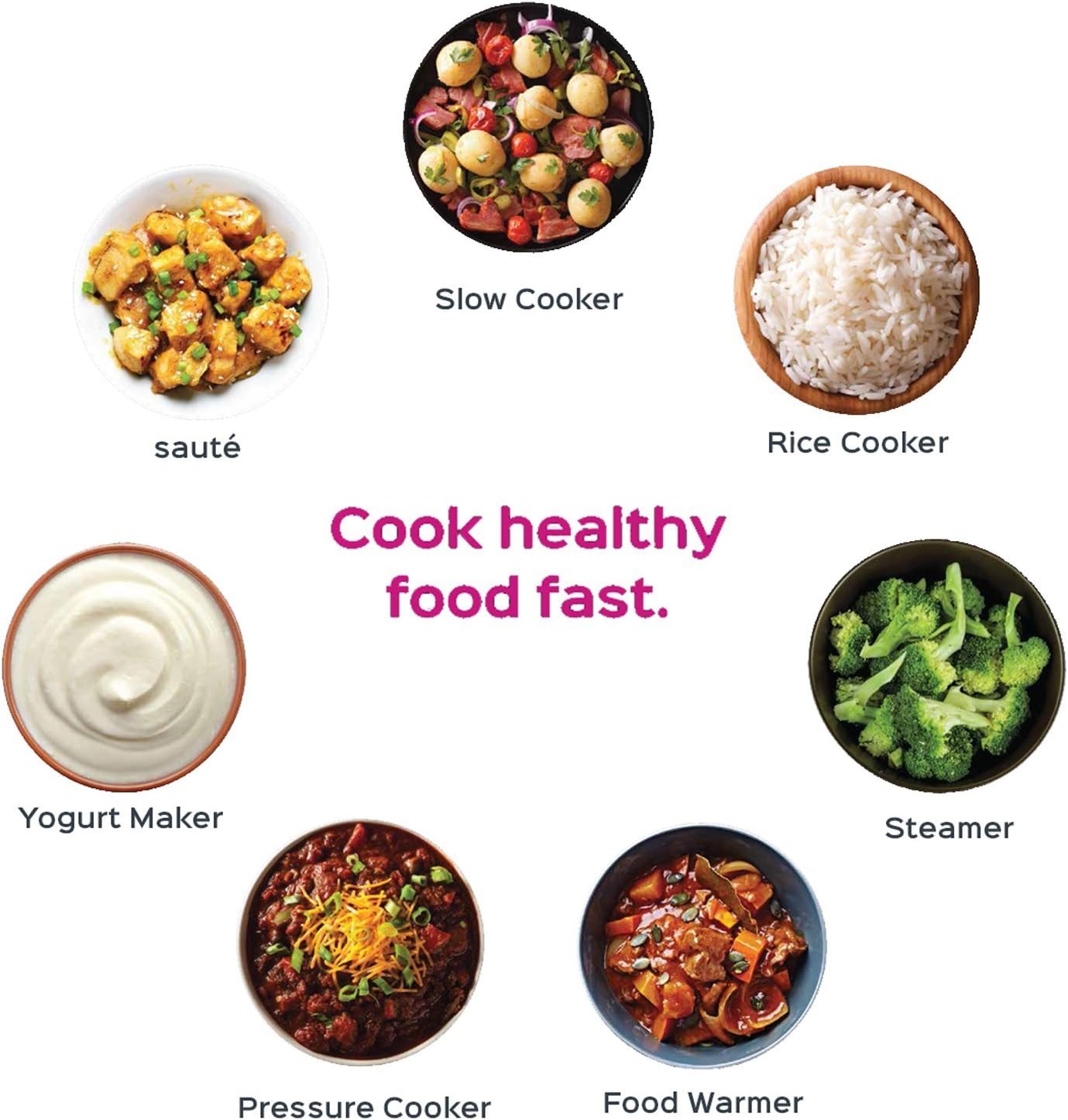 Instant Pot Duo 7-in-1 Electric Pressure Cooker, Slow Cooker, Rice Cooker, Steamer, Sauté, Yogurt Maker, Warmer & Sterilizer, Includes App With Over 800 Recipes, Stainless Steel, 6 Quart