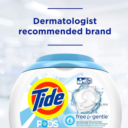 Tide PODS Free & Gentle Laundry Detergent Soap Pods, 81 count