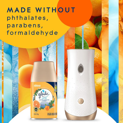 Glade Automatic Spray Air Freshener Refill, Scented Air Freshener for Home and Bathroom, Clean Linen, 6.2 Oz, 3 Count