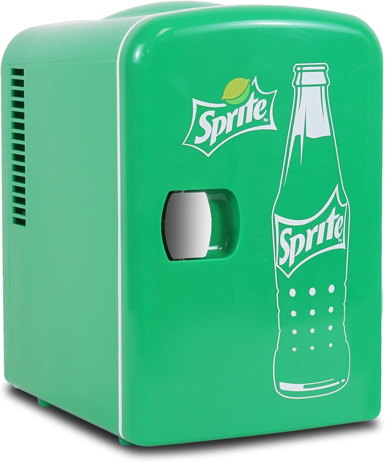 Coca-Cola Classic Coke Bottle 4L Mini Fridge w/ 12V DC and 110V AC Cords, 6 Can Portable Cooler, Personal Travel Refrigerator for Snacks Lunch Drinks Cosmetics, Desk Home Office Dorm, Red