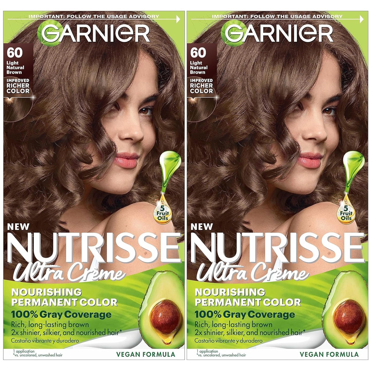 Garnier Hair Color Nutrisse Nourishing Creme, 40 Dark Brown (Dark Chocolate) Permanent Hair Dye, 1 Count (Packaging May Vary)
