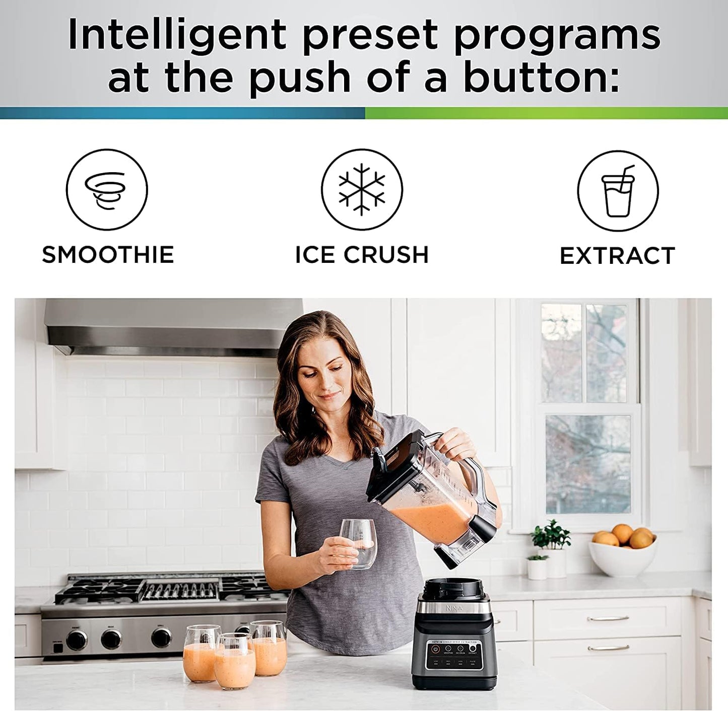Ninja BN701 Professional Plus Blender, 1400 Peak Watts, 3 Functions for Smoothies, Frozen Drinks & Ice Cream with Auto IQ, 72-oz.* Total Crushing Pitcher & Lid, Dark Grey