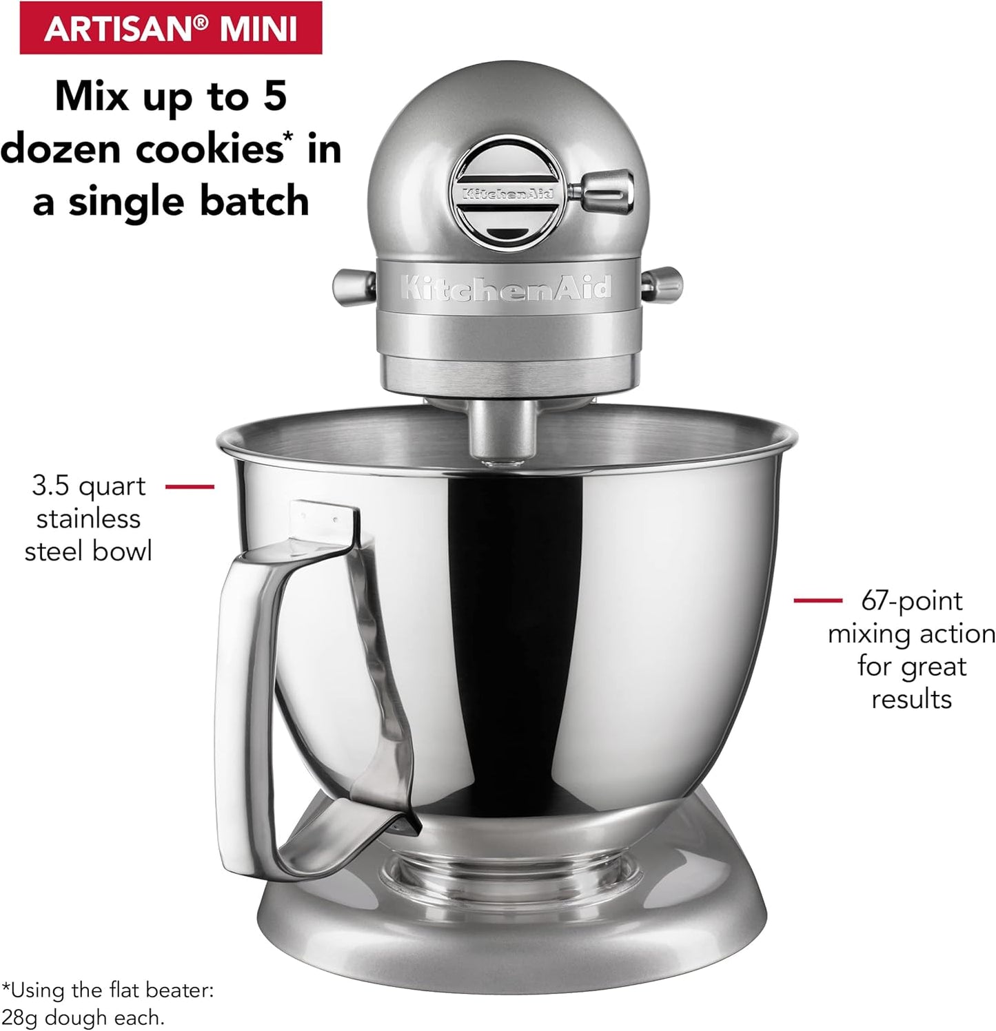 KitchenAid Artisan Mini 3.5 Quart Tilt-Head Stand Mixer - KSM3316X - Black Matte