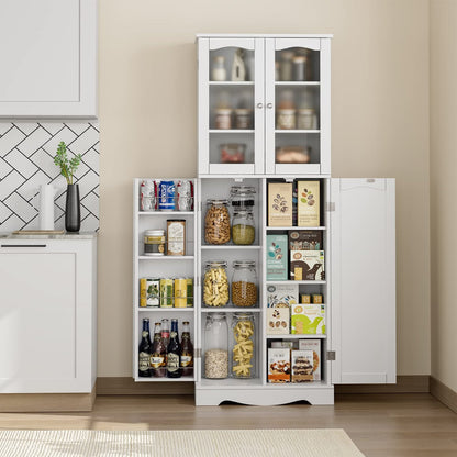 HORSTORS 64" Kitchen Pantry Cabinet
