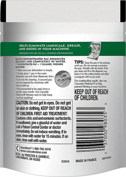 Cascade Platinum Dishwasher Pods, Dishwasher Detergent, Dishwasher Pod, Dishwasher Soap Pod, Actionpacs Dish Washing Pod, Lemon, 62 Count Dishwasher Detergent Pods
