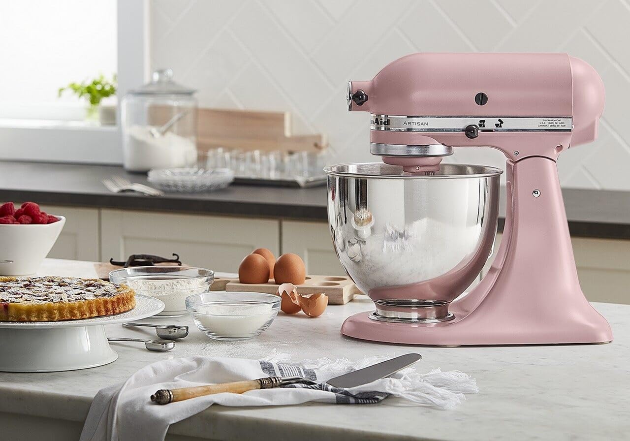 KitchenAid Artisan Series 5 Quart Tilt Head Stand Mixer with Pouring Shield KSM150PS, Removable bowl, Aqua Sky