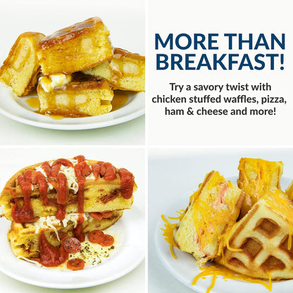 Nostalgia MyMini Cars and Trucks Shape Electric Waffle Maker, 5-Inch Non-Stick Griddle for Waffles, Hash Browns, Eggs, and More, Yellow