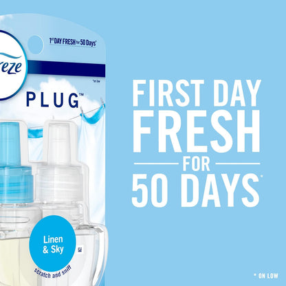 Febreze Plug in Air Fresheners, Gain Original Scent, Odor Eliminator for Strong Odors, Scented Oil Refill (3 Count)
