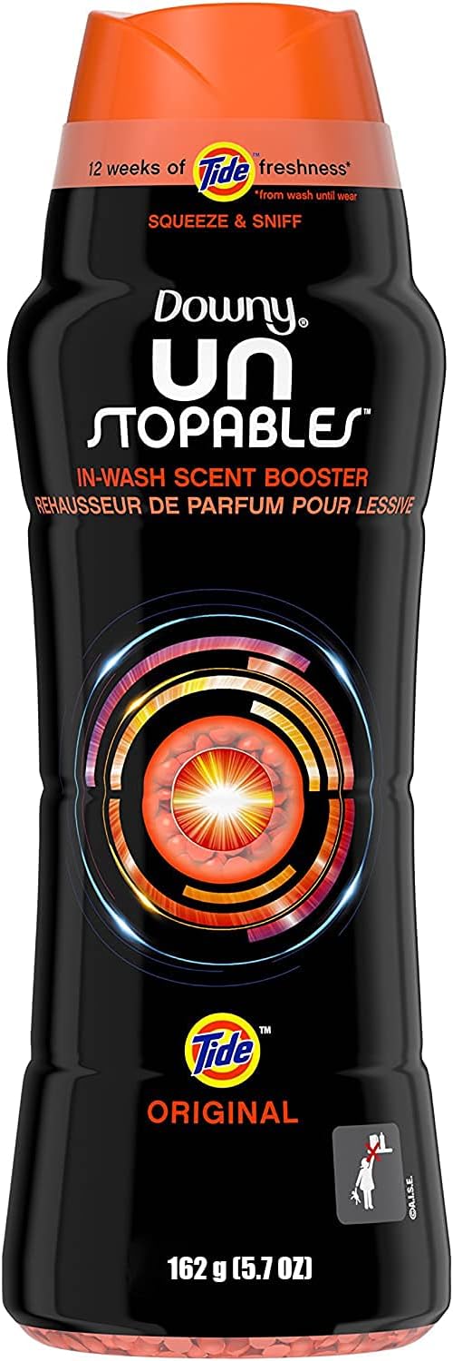 Downy Unstopables In Wash Scent Booster Beads, Fresh Scent, 24 oz, Downy Scent Booster Beads, Unstoppable Laundry Beads, Odor Protection