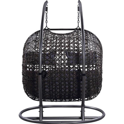 💝2024 HomeGood Solid Wood Wicker Swing Chair With Stand Rain Cover Included