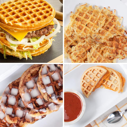 Nostalgia MyMini Cars and Trucks Shape Electric Waffle Maker, 5-Inch Non-Stick Griddle for Waffles, Hash Browns, Eggs, and More, Yellow