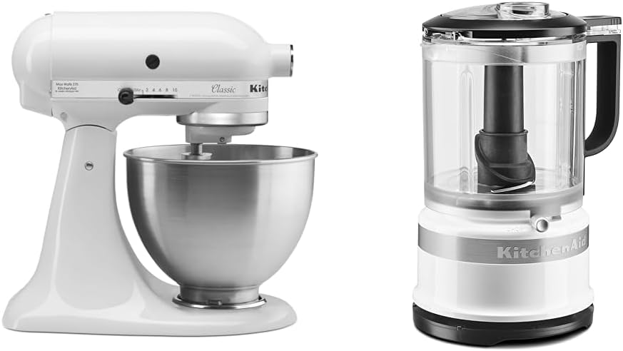 KitchenAid Classic Series 4.5 Quart Tilt-Head Stand Mixer K45SS, White