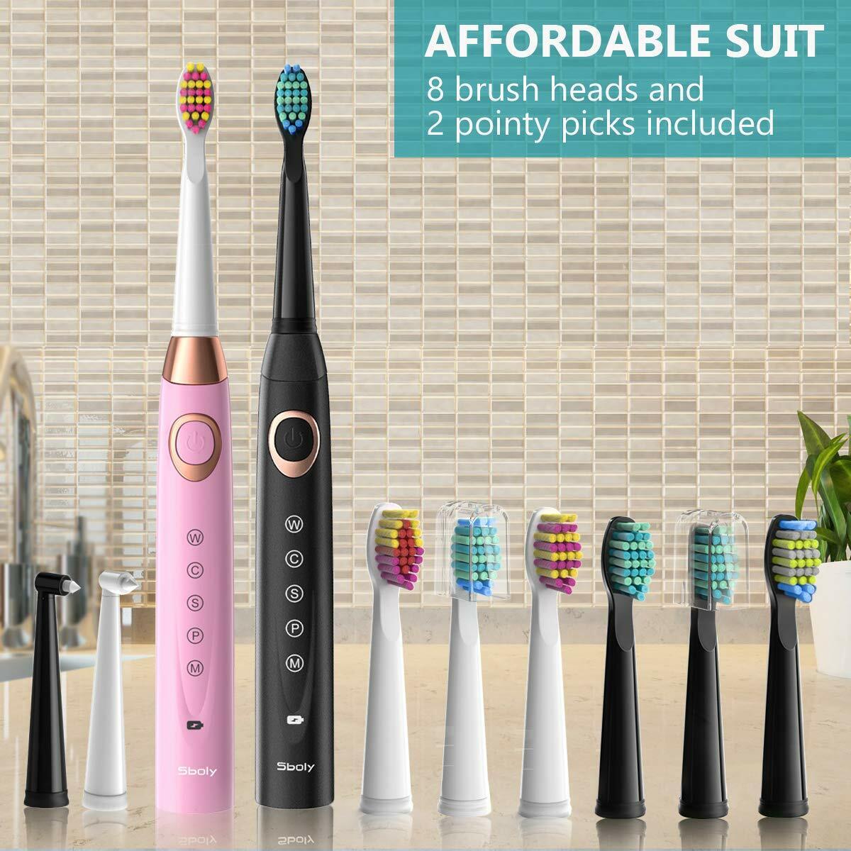 5 Mode Electric Toothbrush Sonic Rechargeable Smart Toothbrush