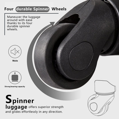 Luggage 3 Piece Set Suitcase Spinner Softshell lightweight