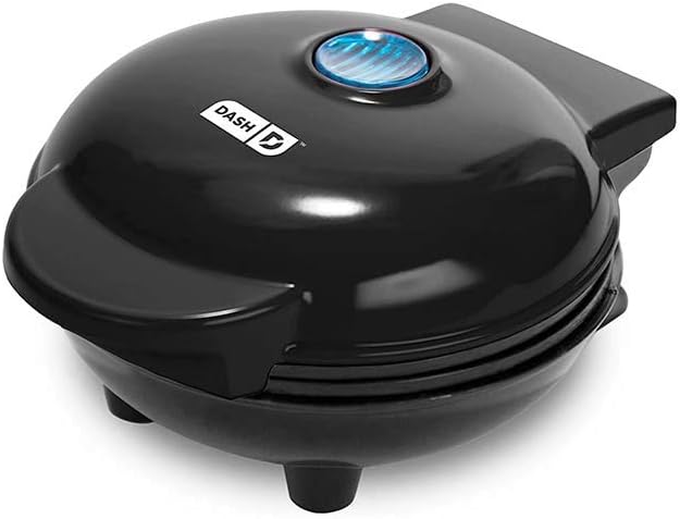 DASH Mini Maker Electric Round Griddle for Individual Pancakes, Cookies, Eggs & other on the go Breakfast, Lunch & Snacks with Indicator Light + Included Recipe Book - Aqua,4 Inch
