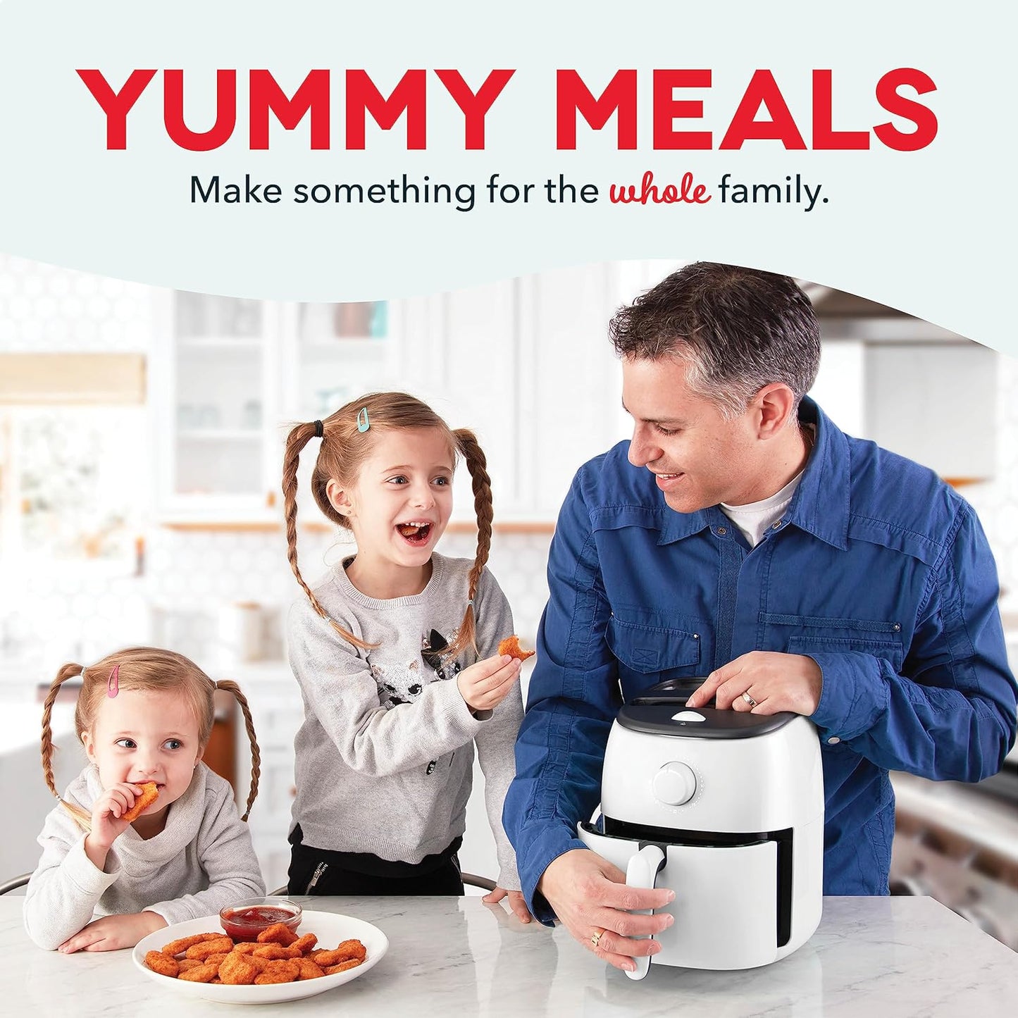 DASH Tasti-Crisp™ Electric Air Fryer Oven, 2.6 Qt., Aqua – Compact Air Fryer for Healthier Food in Minutes, Ideal for Small Spaces - Auto Shut Off, Analog, 1000-Watt