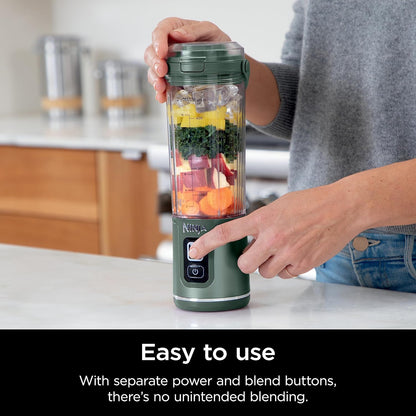 Ninja BC151BK Blast Portable Blender, Cordless, 18oz. Vessel, Personal Blender-for Shakes & Smoothies, BPA Free, Leakproof-Lid & Sip Spout, USB-C Rechargeable, Dishwasher Safe Parts, Black