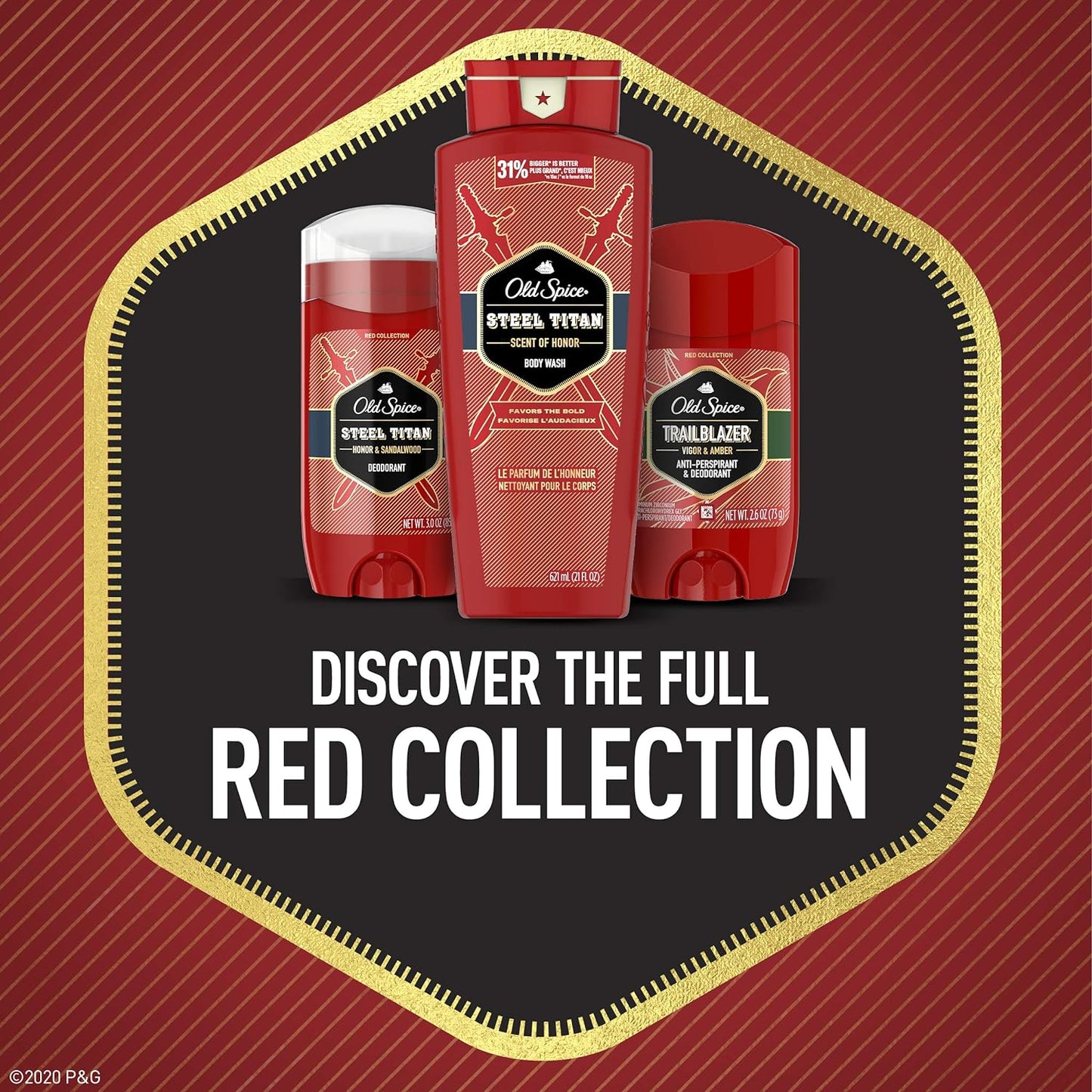 Old Spice Body Wash for Men, 24/7 Shower Fresh with Lasting Scent, Red Collection, Swagger with Cedarwood Scent, 24 fl oz (Pack of 2)