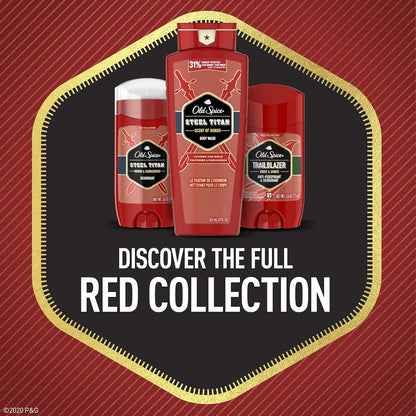 Old Spice Body Wash for Men, 24/7 Shower Fresh with Lasting Scent, Red Collection, Swagger with Cedarwood Scent, 24 fl oz (Pack of 2)