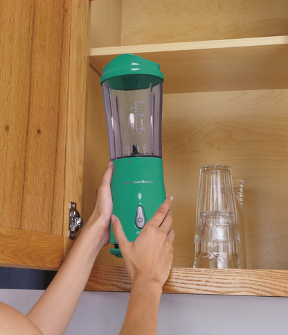 Hamilton Beach Portable Blender for Shakes and Smoothies with 14 Oz BPA Free Travel Cup and Lid, Durable Stainless Steel Blades for Powerful Blending Performance, Raspberry (51131)