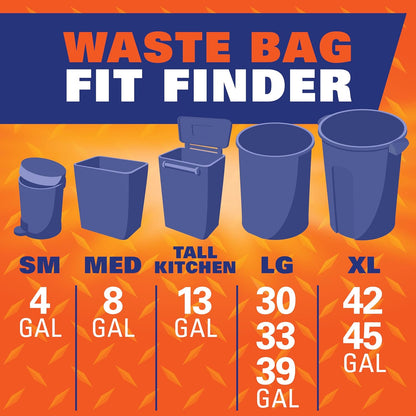 Hefty Strong Large Trash Bags, 30 Gallon, 74 Count (Packaging may vary)