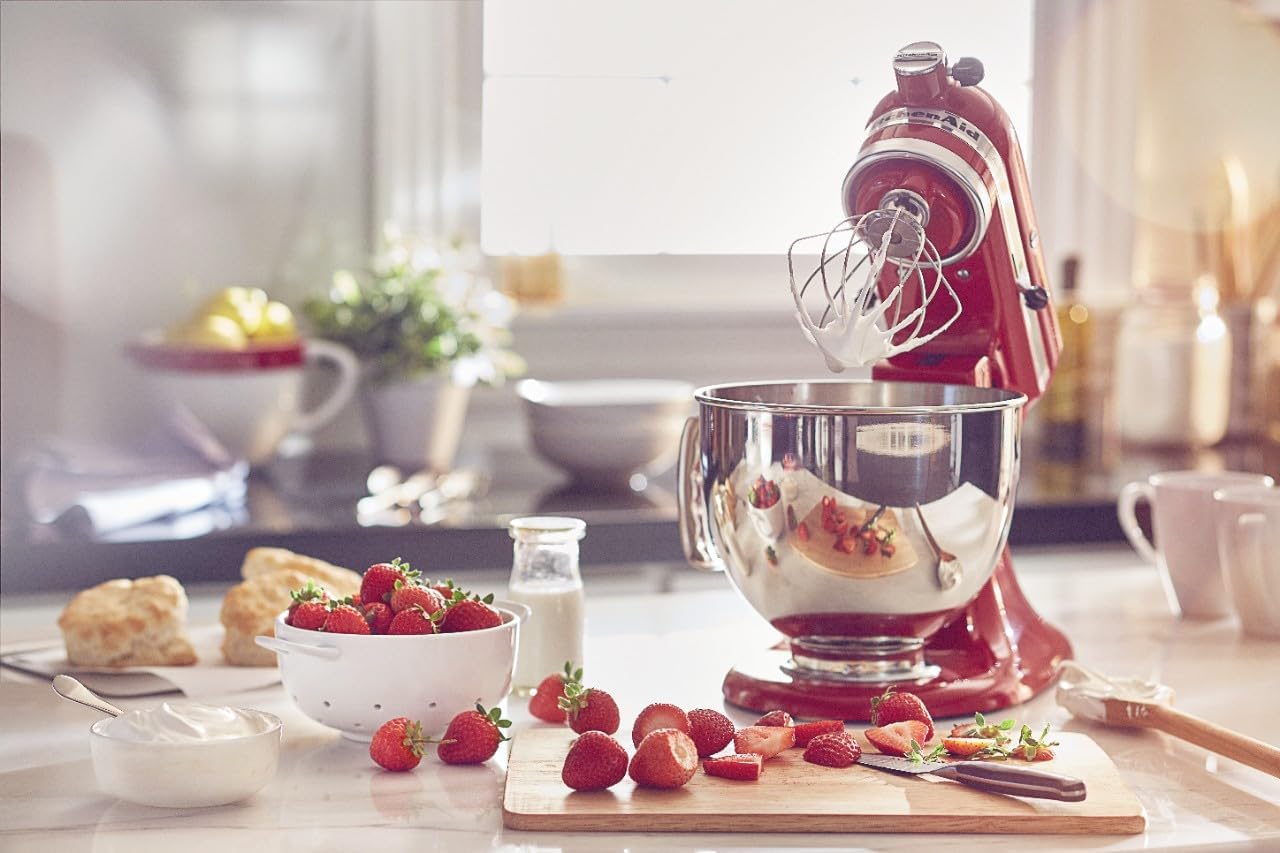KitchenAid Artisan Series 5 Quart Tilt Head Stand Mixer with Pouring Shield KSM150PS, Removable bowl, Aqua Sky